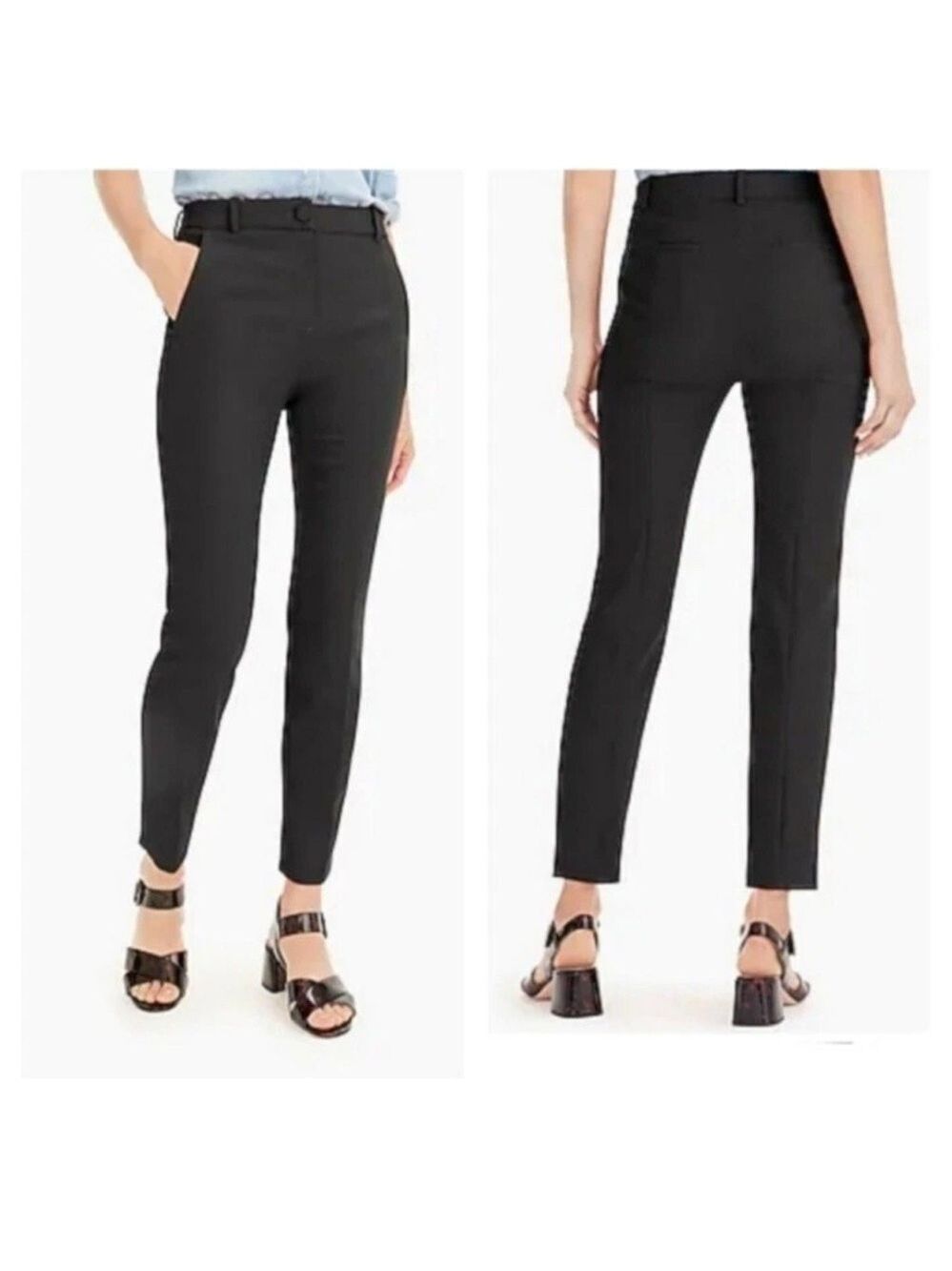J.Crew black high rise cameron pants Sz 6 classy office professional business